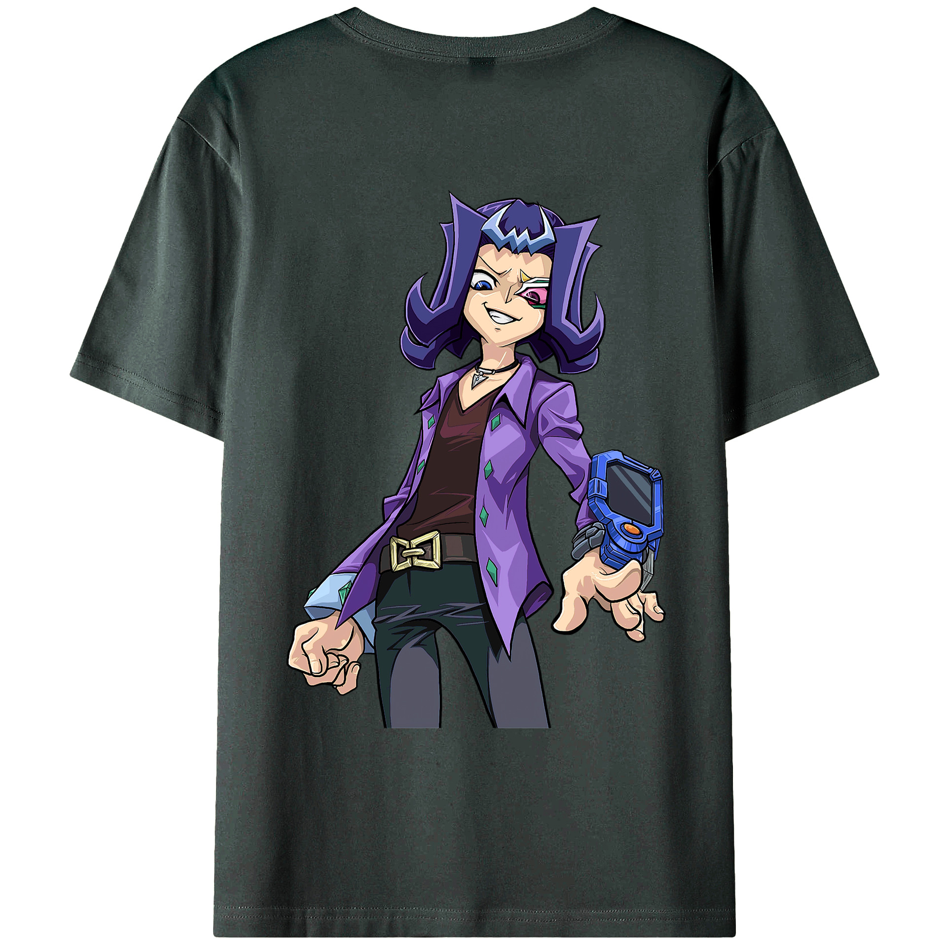 （画像用） 遊☆戯☆王 Yu-Gi-Oh! 綿100％ メンズ半袖Tシャツ（バックプリント） 通気性